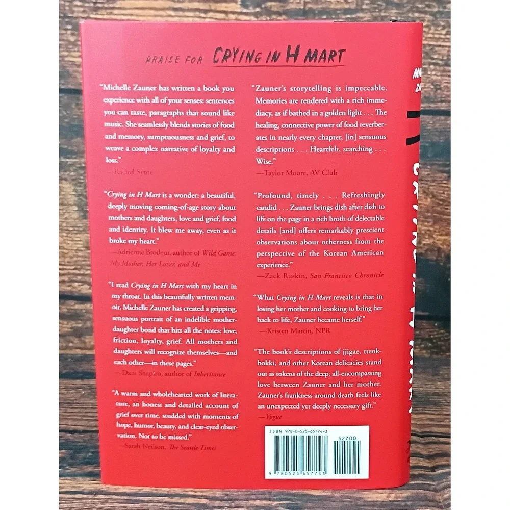 Crying in H Mart Michelle Zauner Hardcover Memoir 2021 New York Times Bestseller